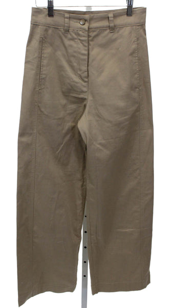 A Shirt Thing Womens Chino Pants Beige Cotton Button Closure Size 0P