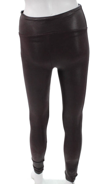 Spanx Women Ankle Leggings Brown Nylon Size S