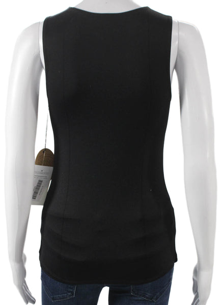 Only Hearts Women Tank Undershirt Black Nylon Crew Neck Size S