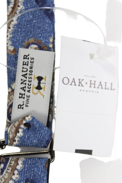 Oak Hill Men's Paisley Classic Adjustable Bow Tie Blue One Size
