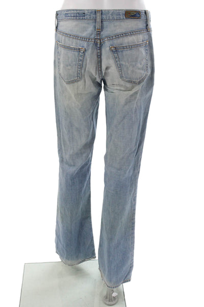 AG Women Bootcut Jeans Blue 100% Cotton Mid Rise 30in Inseam Size 26