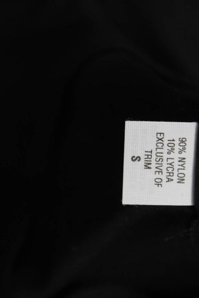 Only Hearts Women Tank Undershirt Black Nylon Crew Neck Size S