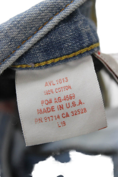 AG Women Bootcut Jeans Blue 100% Cotton Mid Rise 30in Inseam Size 26