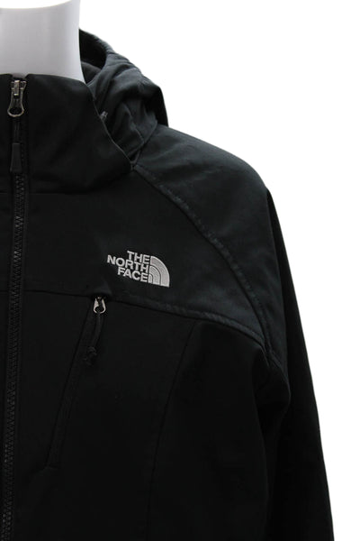 The North Face Womens Black Basic Jacket Zip Polyester Long Sleeve Size L