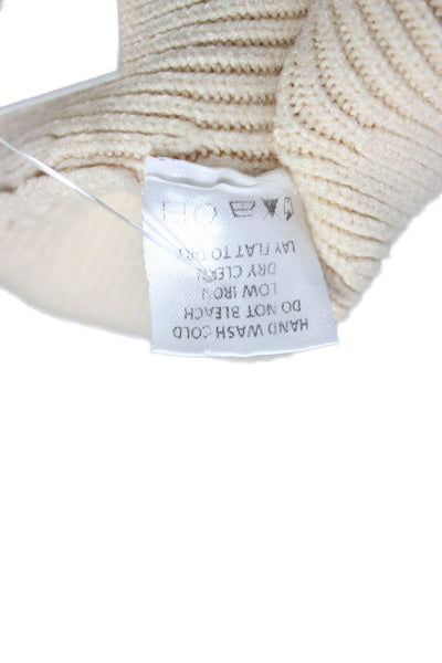 Lovers + Friends Womens Beige Nylon Turtleneck Sweater Long Sleeve Size M
