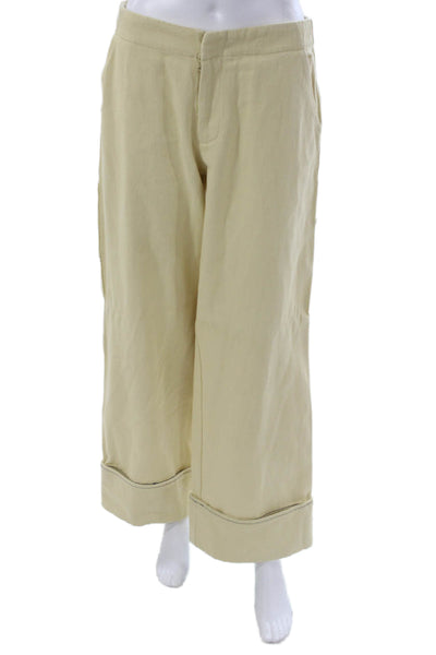 Zara Womens Beige Cargo Pants Mid Rise Cotton Inseam 28 Size XS