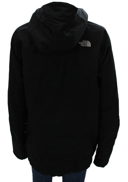 The North Face Womens Black Basic Jacket Zip Polyester Long Sleeve Size L