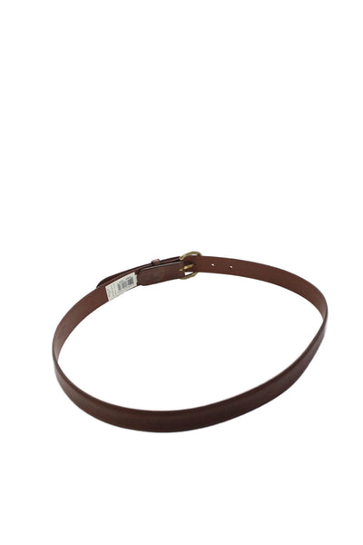Ralph Lauren Womens Leather Classic gold Tone Buckle Belt Brown Size 36