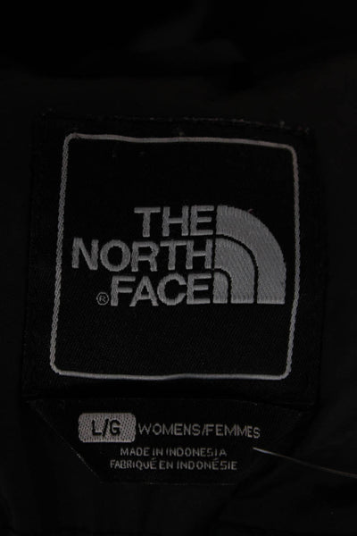 The North Face Womens Black Basic Jacket Zip Polyester Long Sleeve Size L