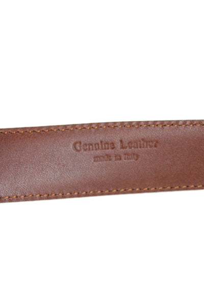 Ralph Lauren Womens Leather Classic gold Tone Buckle Belt Brown Size 36