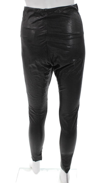 Commando Control Women Ankle Leggings Black Polyester Solid Size L