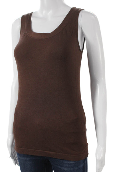 Wolford Women Basic Brown Scoop Neck Tank Size S