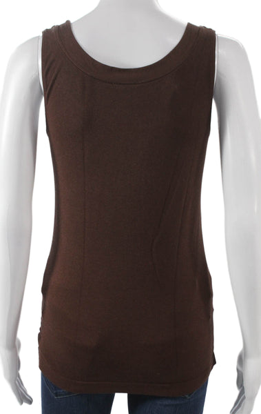 Wolford Women Basic Brown Scoop Neck Tank Size S