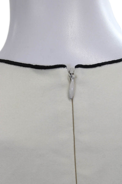 Plein Sud Jeans Womens Fit & Flare Dress White Viscose Long Sleeve Zip Size 40
