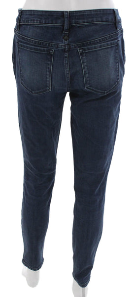 prAna Womens Skinny Jeans Blue Low Rise Button Cotton Blend Size 2