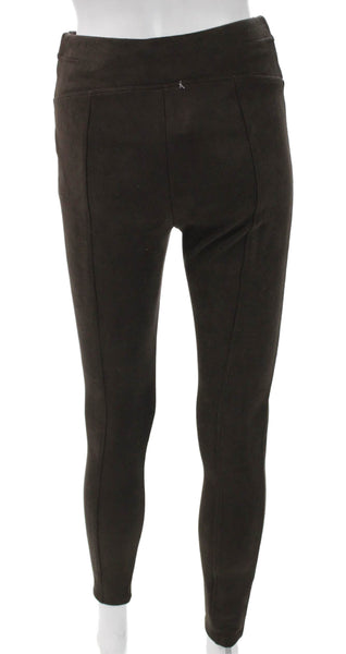 Spanx Women Ankle Leggings Brown Polyester Blend Size S