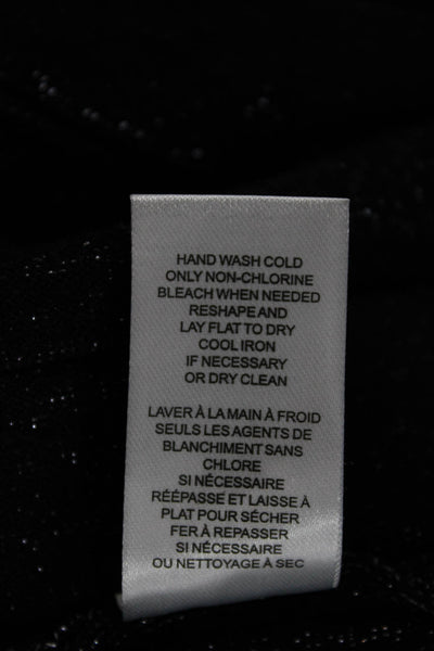 T Tahari Women Cardigan Black V-Neck Geometric Viscose Long Sleeve Size M