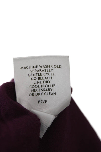 Eileen Fisher Womens Purple Cowl Neck Short Sleeve Shift Dress Rayon Size XS