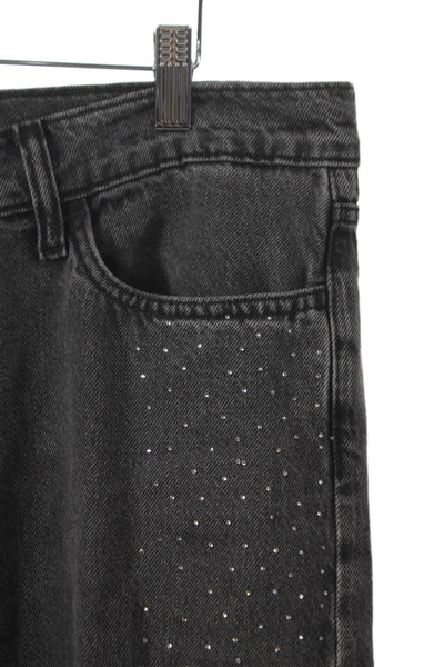 Joes Women Wide Leg Jeans Gray 100% Cotton Mid Rise Button Inseam 30 Size 31