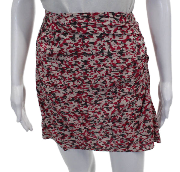Isabel Marant Etoile Women Wrap Skirt Multicolor Mini Viscose Zip Size S