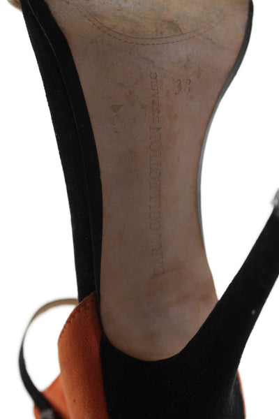 Zara Collection By Basic Womens Suede Sandal Heels Beige Orange Size 38 8