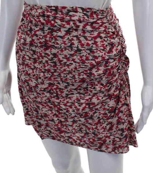 Isabel Marant Etoile Women Wrap Skirt Multicolor Mini Viscose Zip Size S