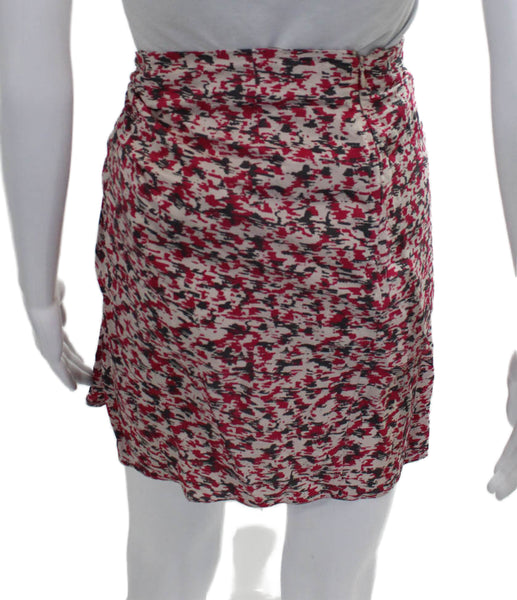 Isabel Marant Etoile Women Wrap Skirt Multicolor Mini Viscose Zip Size S