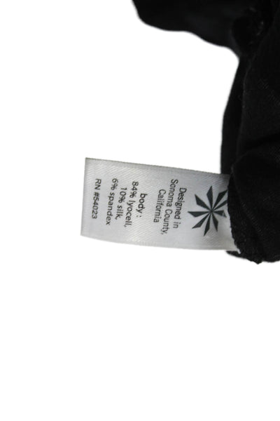 Athleta Womens T-Shirt Dress Black Scoop Neck Short Sleeve Size PXS