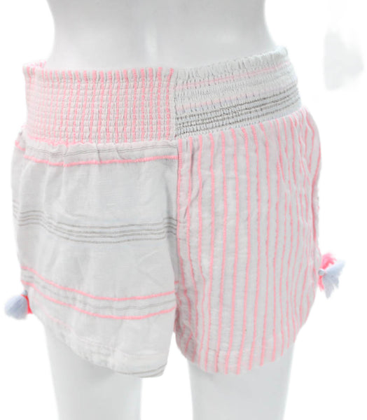 Vineyard Vines Women Striped Cotton Casual Shorts White Size S