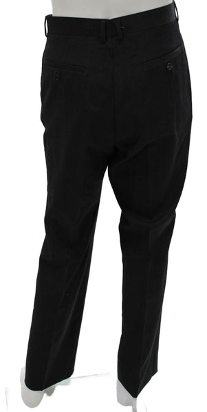 Pronto Uomo Mens Black Wool Dress Pants Size 38