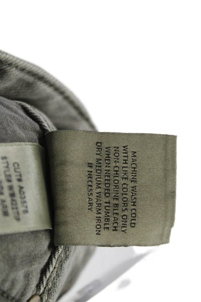 Hudson Womens Skinny Jeans Gray Mid Rise Button Cotton Blend Size 26