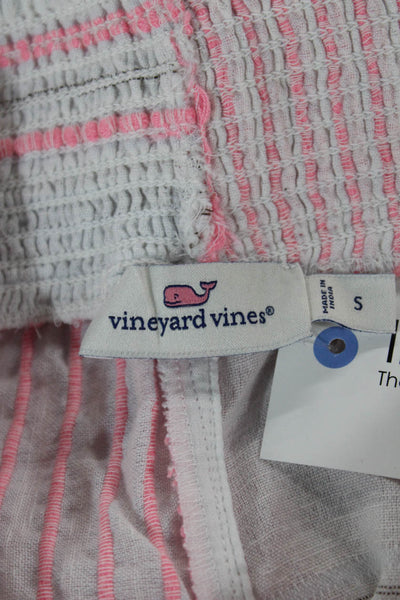 Vineyard Vines Women Striped Cotton Casual Shorts White Size S