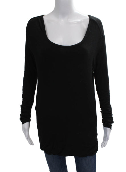 The Row Women Tunic Scoop Neck Modal Long Sleeve Black Size L