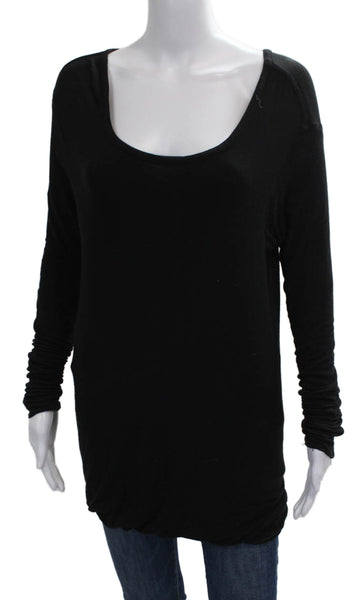 The Row Women Tunic Scoop Neck Modal Long Sleeve Black Size L
