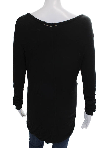 The Row Women Tunic Scoop Neck Modal Long Sleeve Black Size L