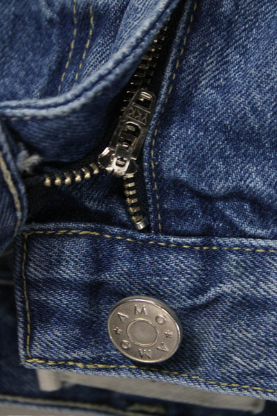 Amo Womens Straight Jeans Blue Cotton Size 23