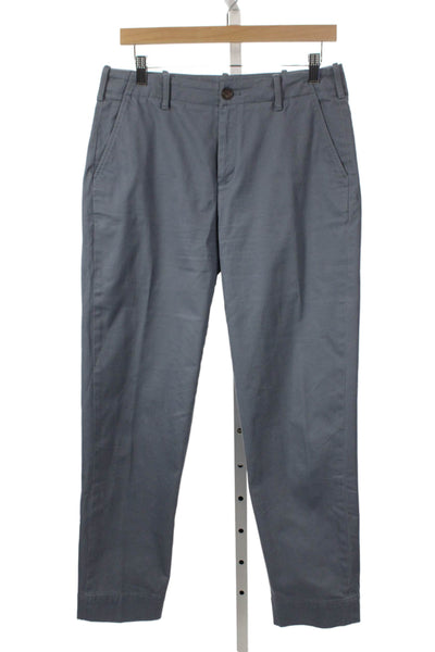 Brooks Brothers Womens Chino Pants Gray Cotton Button Size 8