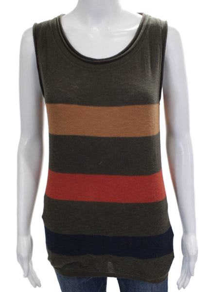 M Missoni Women Basic Tank Multicolor Viscose Sleeveless Round Neck Size S