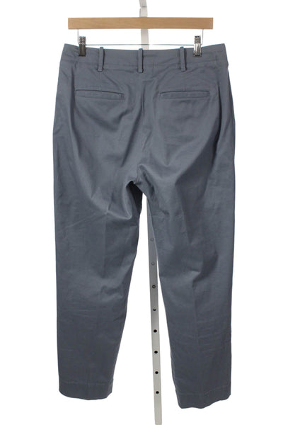 Brooks Brothers Womens Chino Pants Gray Cotton Button Size 8