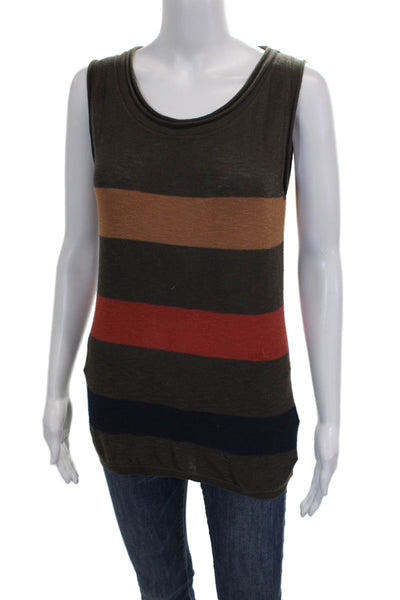 M Missoni Women Basic Tank Multicolor Viscose Sleeveless Round Neck Size S