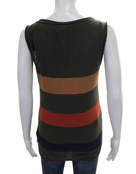 M Missoni Women Basic Tank Multicolor Viscose Sleeveless Round Neck Size S