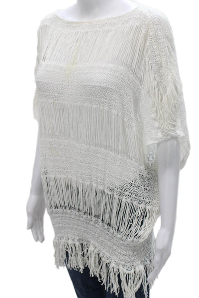 Trina Turk Women Boat Neck Cotton Tunic White Size XS