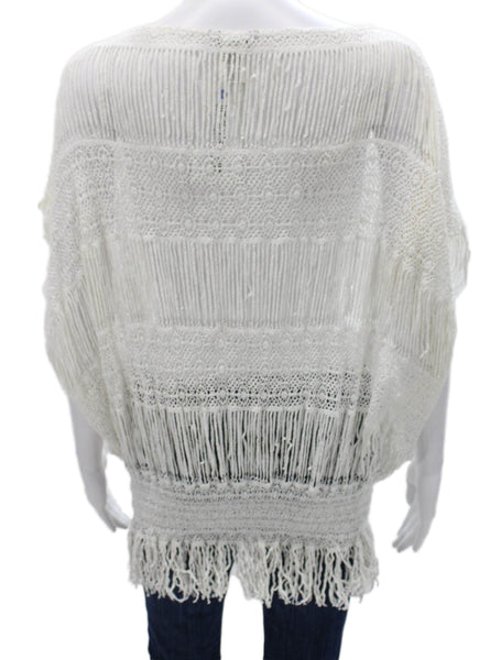 Trina Turk Women Boat Neck Cotton Tunic White Size XS