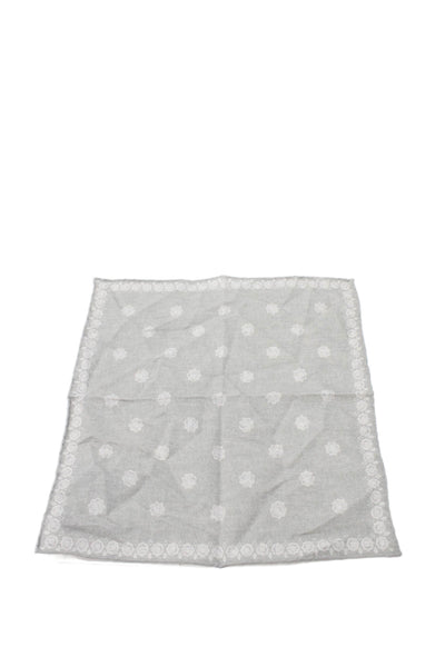 ELEVENTY Men's Roll Edge Geometic Print Handstitched Pocket Square