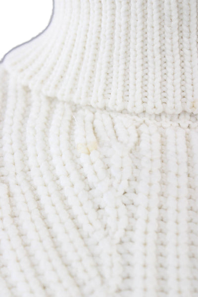 Derek Lam 10 Crosby Women Ivory Sleeveless Turtleneck Sweater Vest Size S