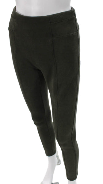 Spanx Womens Ankle Leggings Green Polyester Blend Solid Size S