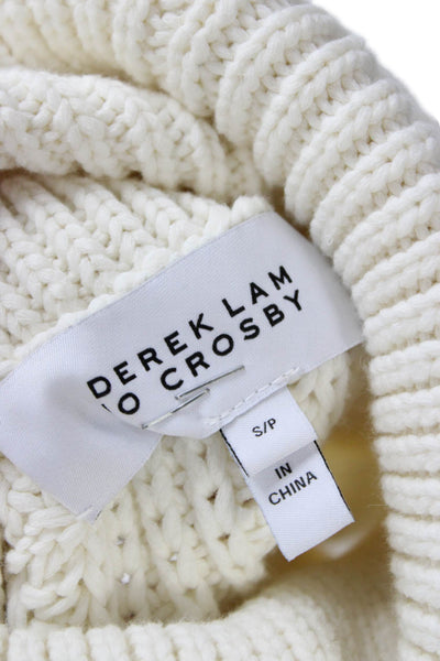 Derek Lam 10 Crosby Women Ivory Sleeveless Turtleneck Sweater Vest Size S