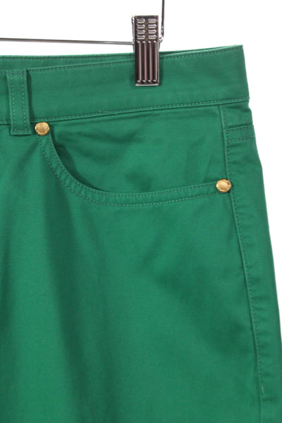 Brooks Brothers Womens Chino Pants Green Cotton Zip Size 10