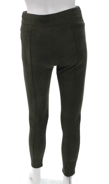 Spanx Womens Ankle Leggings Green Polyester Blend Solid Size S