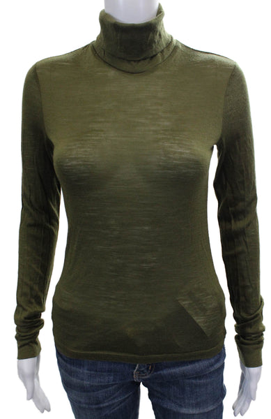 & Other Stories Womens Wool Turtleneck Pullover Sweater Green Size 0
